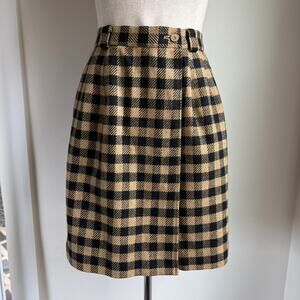 Vintage Munsingwear Plaid Wool Skort Penguin Logo Preppy Fall Sz 9